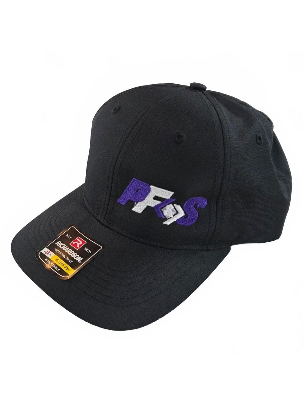PF&S Products Richardson Model 225 Adjustable Black Baseball Performance Hat NWT
